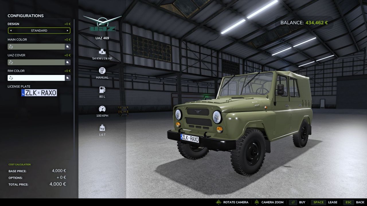 Легендарний Позашляховик UAZ 469 4x4 для Farming Simulator 25