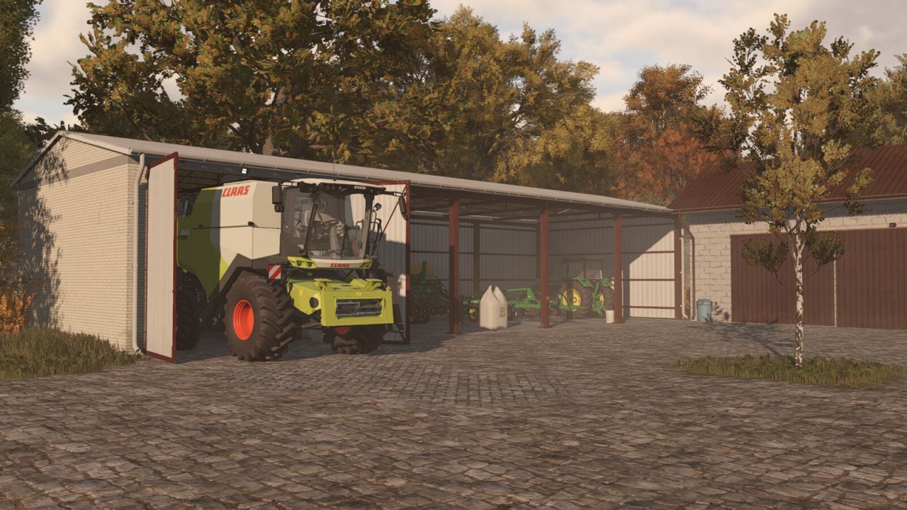 Практичний Ангар Shed With Garage з Гаражем для Farming Simulator 25