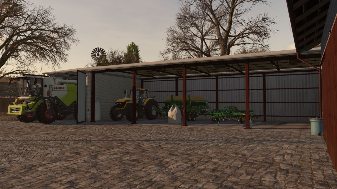 Практичний Ангар Shed With Garage з Гаражем для Farming Simulator 25
