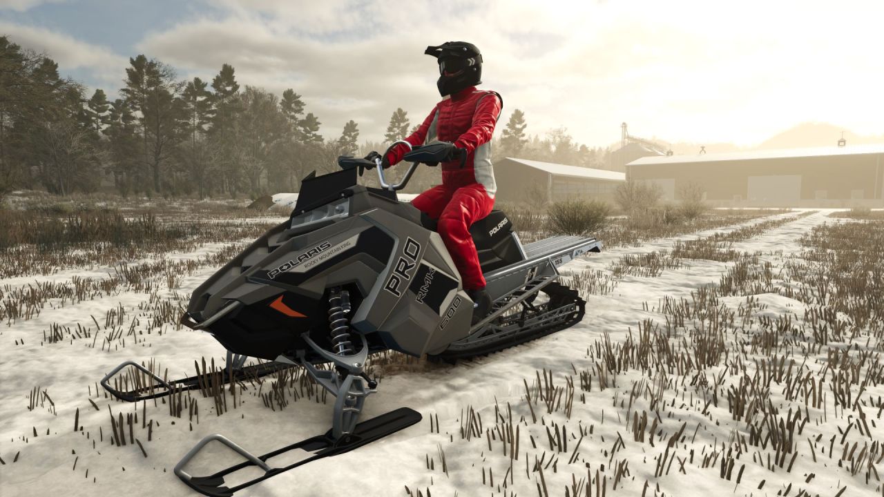 Leistungsstarker Schneemobil Polaris RMK Pro für Farming Simulator 25 — Geschwindigkeit und Tuning