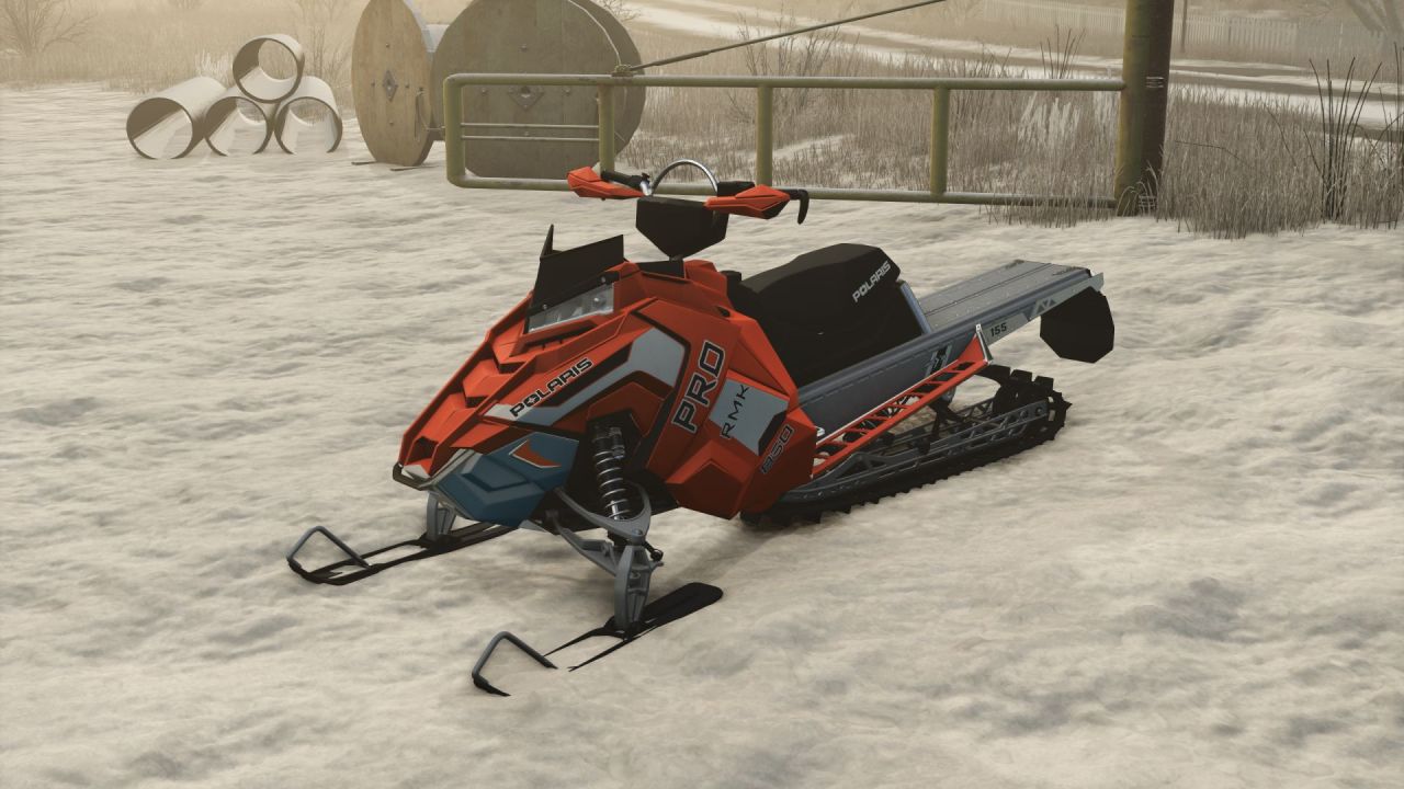 Leistungsstarker Schneemobil Polaris RMK Pro für Farming Simulator 25 — Geschwindigkeit und Tuning