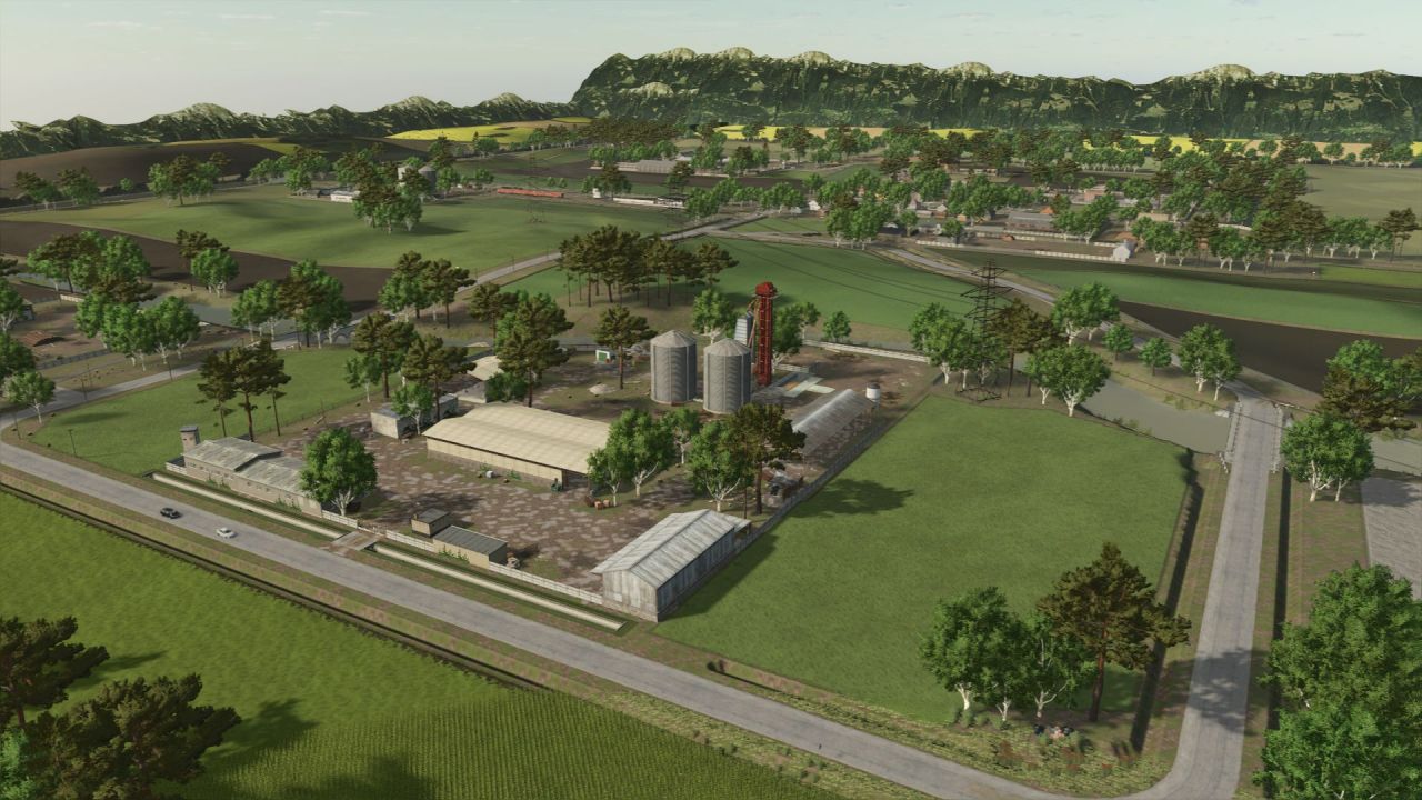 Unique Hungarian Map Mezofalva Farm for Farming Simulator 25 with 33 Fields and Forest