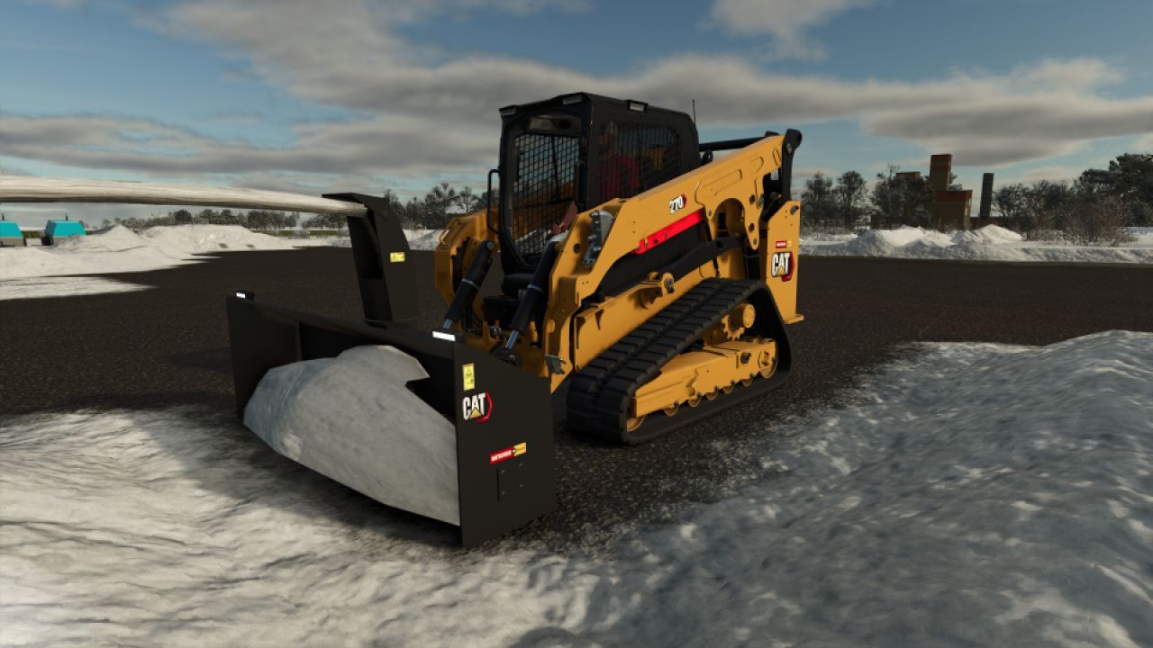 Ефективний Снігоочисник CAT SR421 для Skid Steer у Farming Simulator 25