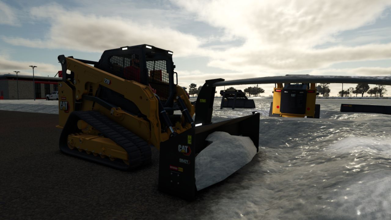 Ефективний Снігоочисник CAT SR421 для Skid Steer у Farming Simulator 25