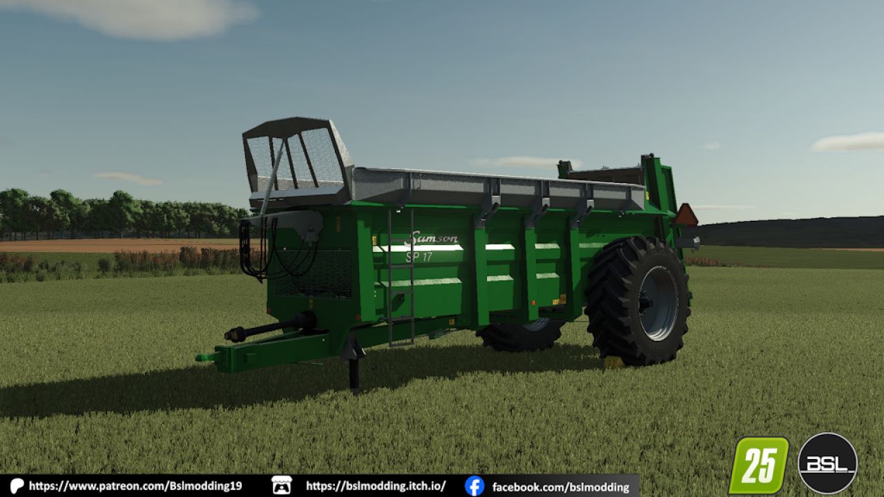 Ефективний Розкидач Гною Samson SP14-17 US Spec для Farming Simulator 25