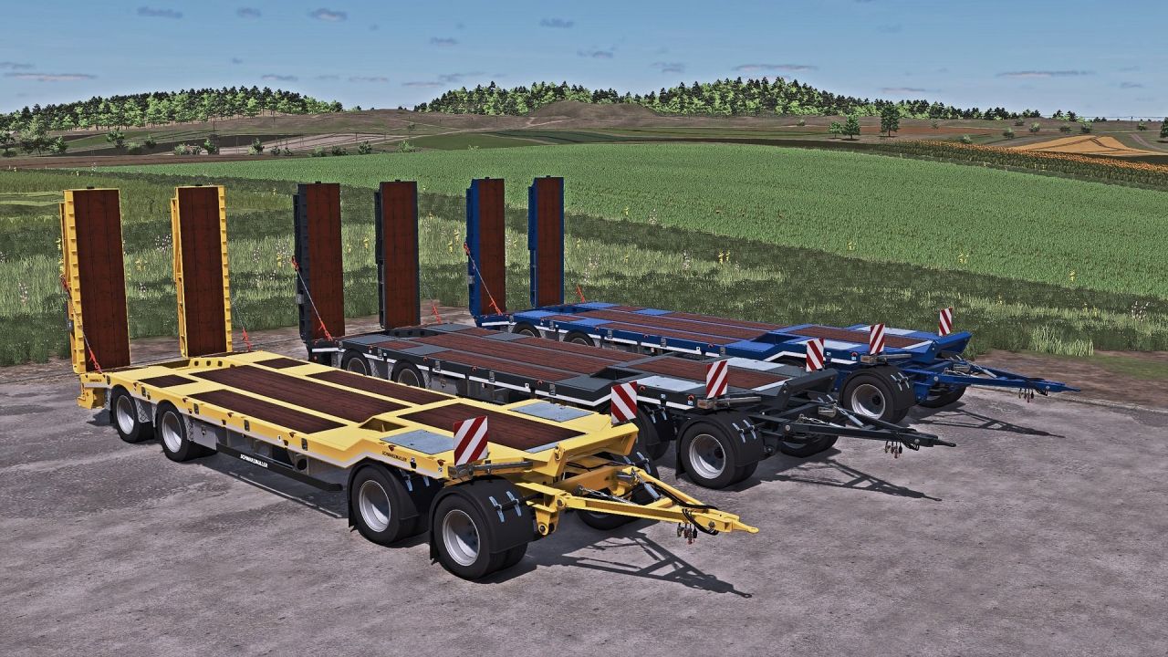 Ефективний Причіп SCHWARZMUELLER 4A для Безпечного Перевезення Техніки у FS25