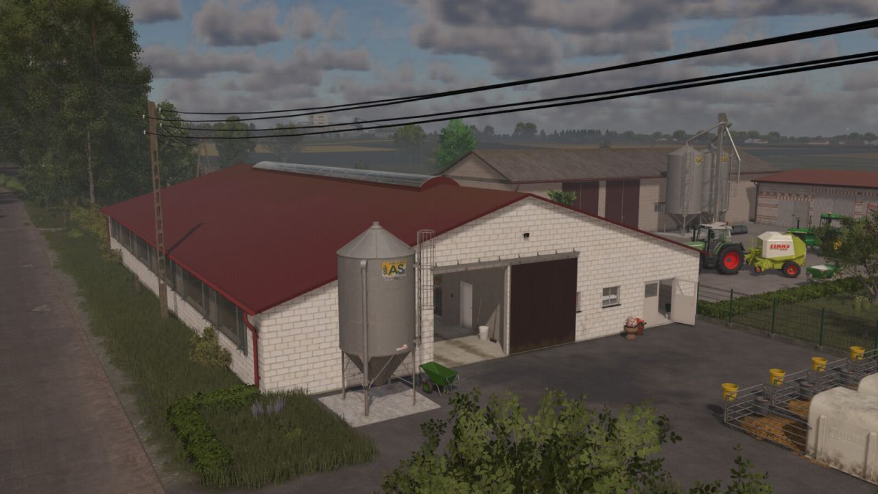 Effizienter Red Roof Cow Barn für 60 Kühe für Farming Simulator 25