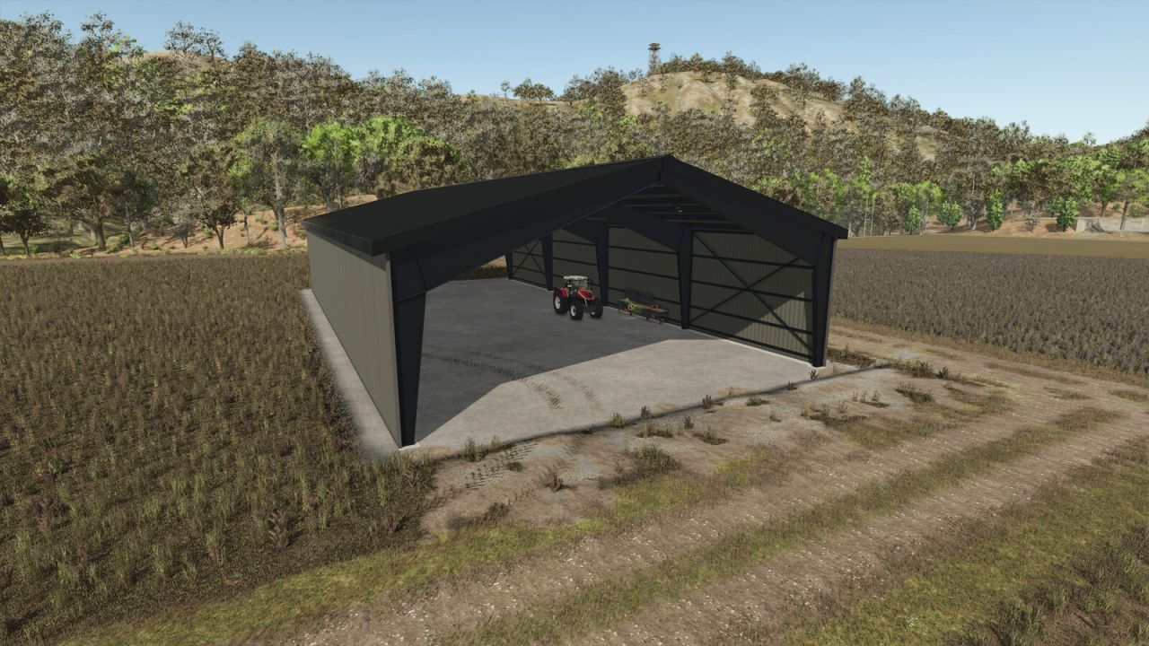Praktyczny Large Metal Pavilion Pack — Duże Metalowe Hangary dla Maszyn w FS25
