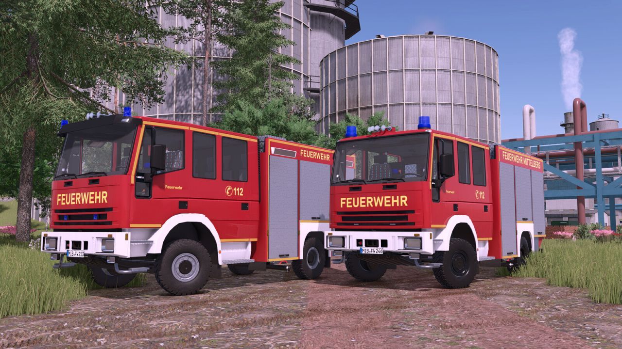 Compact Fire Truck Lizard Unifire LF8/6 — 180 hp and 600 l Water for FS25