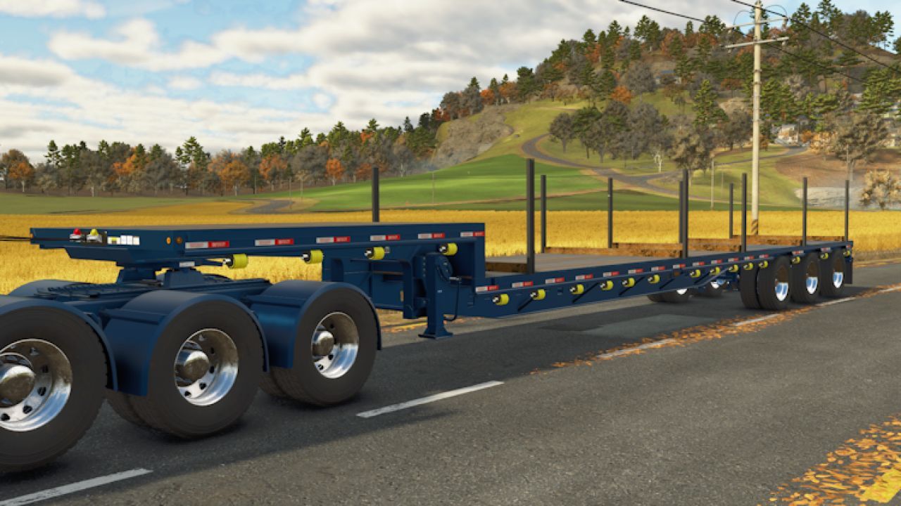 Ефективний Напівпричіп Kalyn Siebert 53ft Stepdeck для Перевезення Техніки у FS25