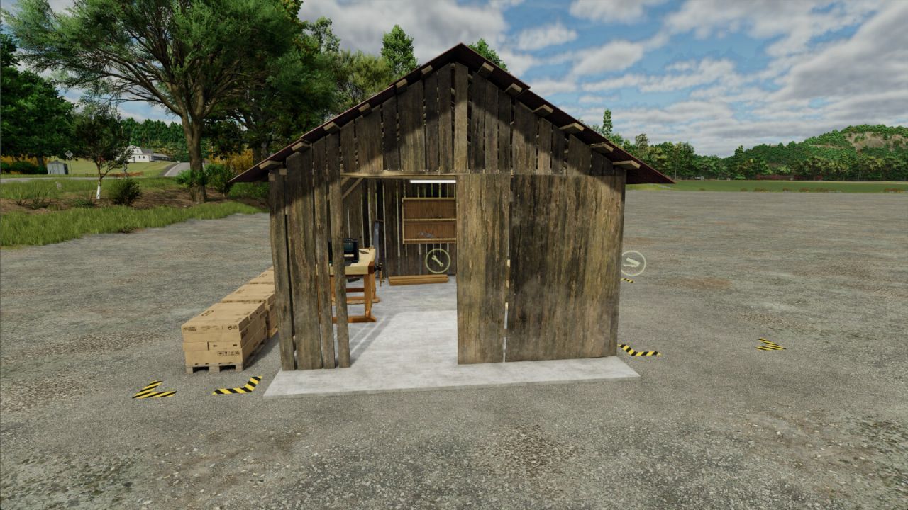 Старий Столярний Будиночок Old Carpenter Shack — Виробництво Меблів з Дошок у FS25