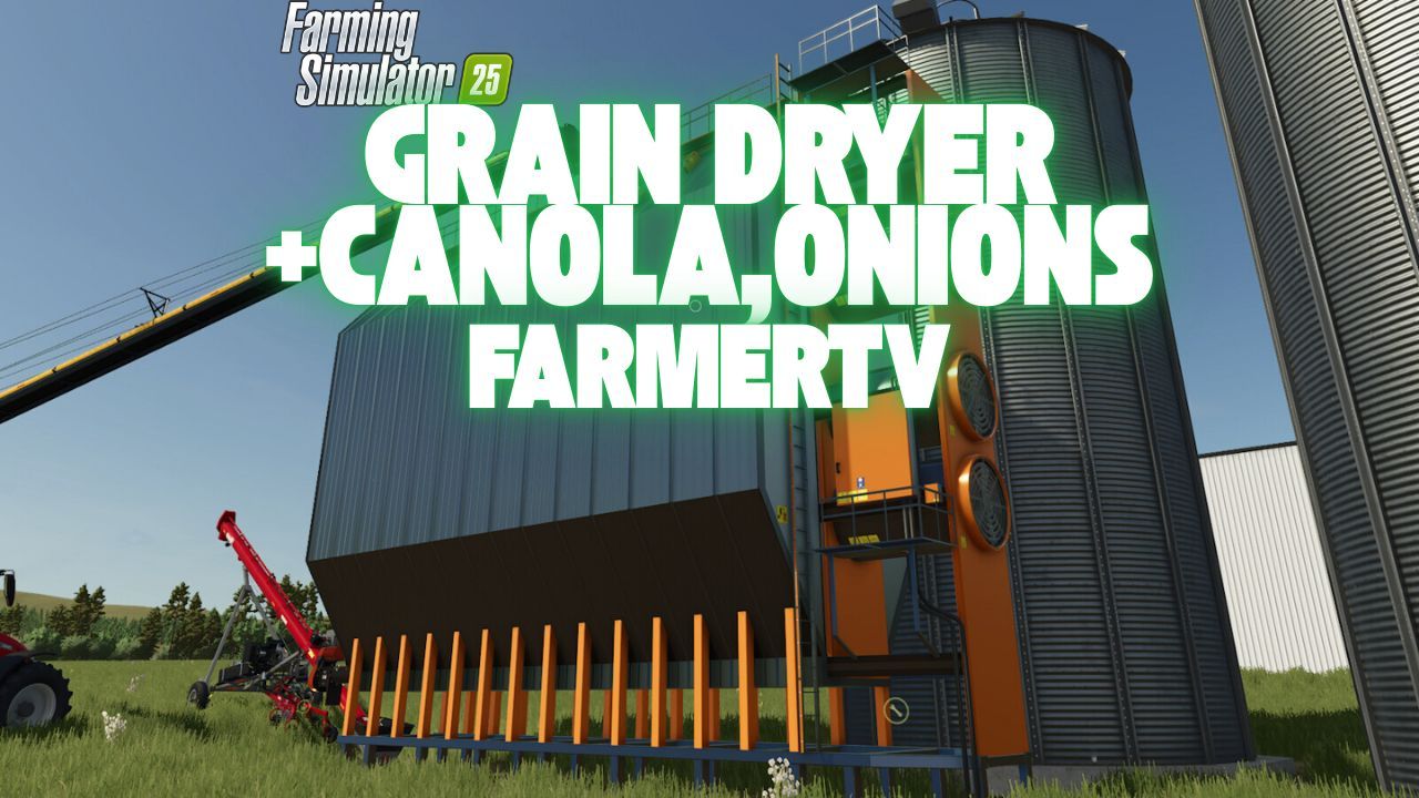 Ефективний Grain Dryer + Onion Dryer — Сушарка Зерна та Цибулі для Farming Simulator 25