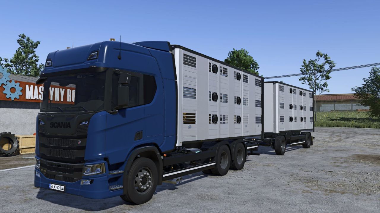 Потужна Scania R Animal Transport 500 к.с. — Перевезення Худоби у FS25