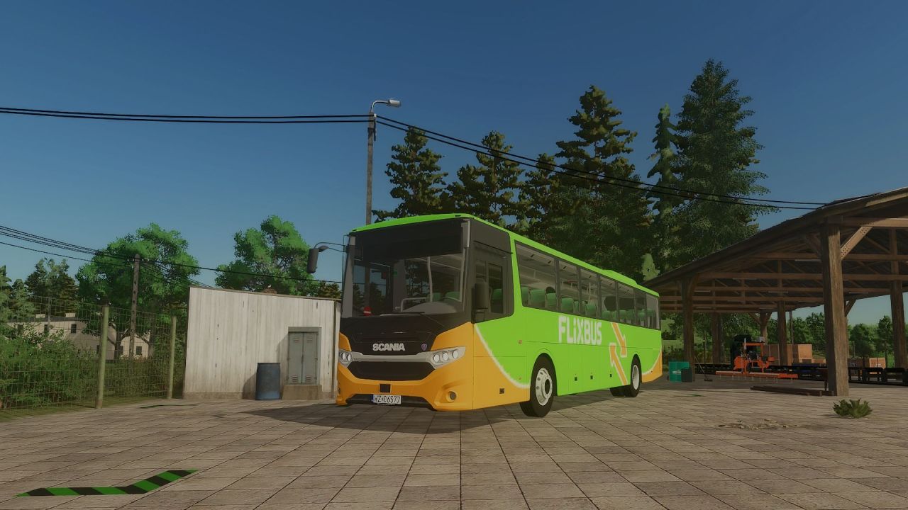 Nowy autobus Scania Interlink w livree FLIXBUS do Farming Simulator 25
