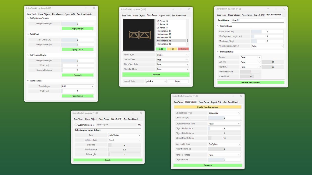 Potężny GE10 Script SplineToolkit (Prefab) — Profesjonalne Splajny i Drogi dla Farming Simulator 25