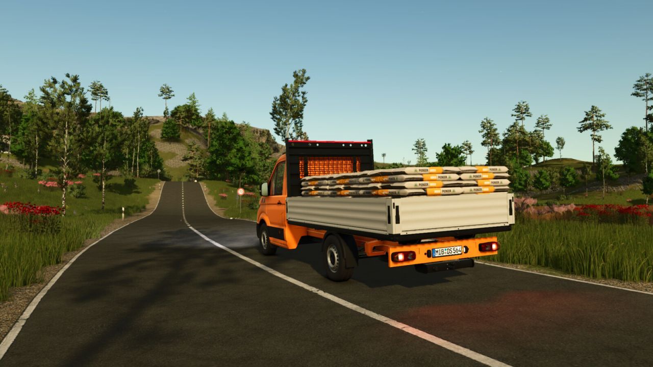 Ефективний Пікап-Вантажівка MAN TGE Flatbed для Швидкої Логістики у FS25 - Скріншоти