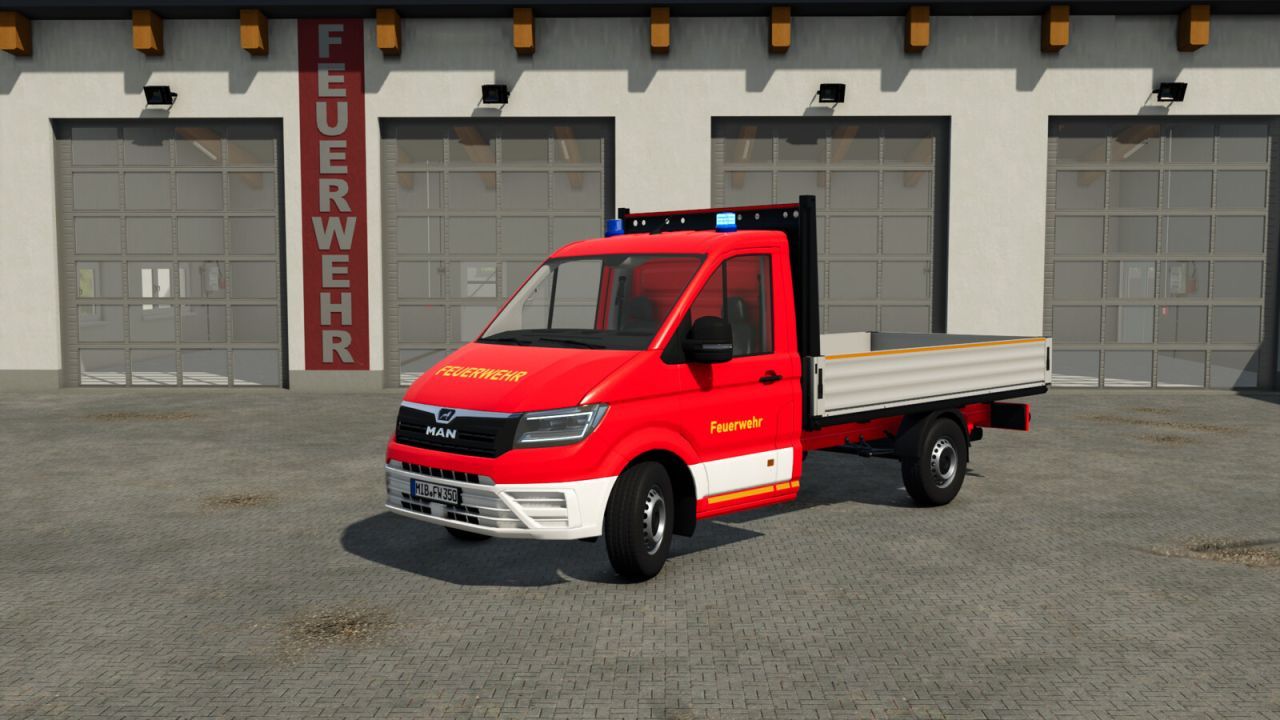 Ефективний Пікап-Вантажівка MAN TGE Flatbed для Швидкої Логістики у FS25 - Скріншоти