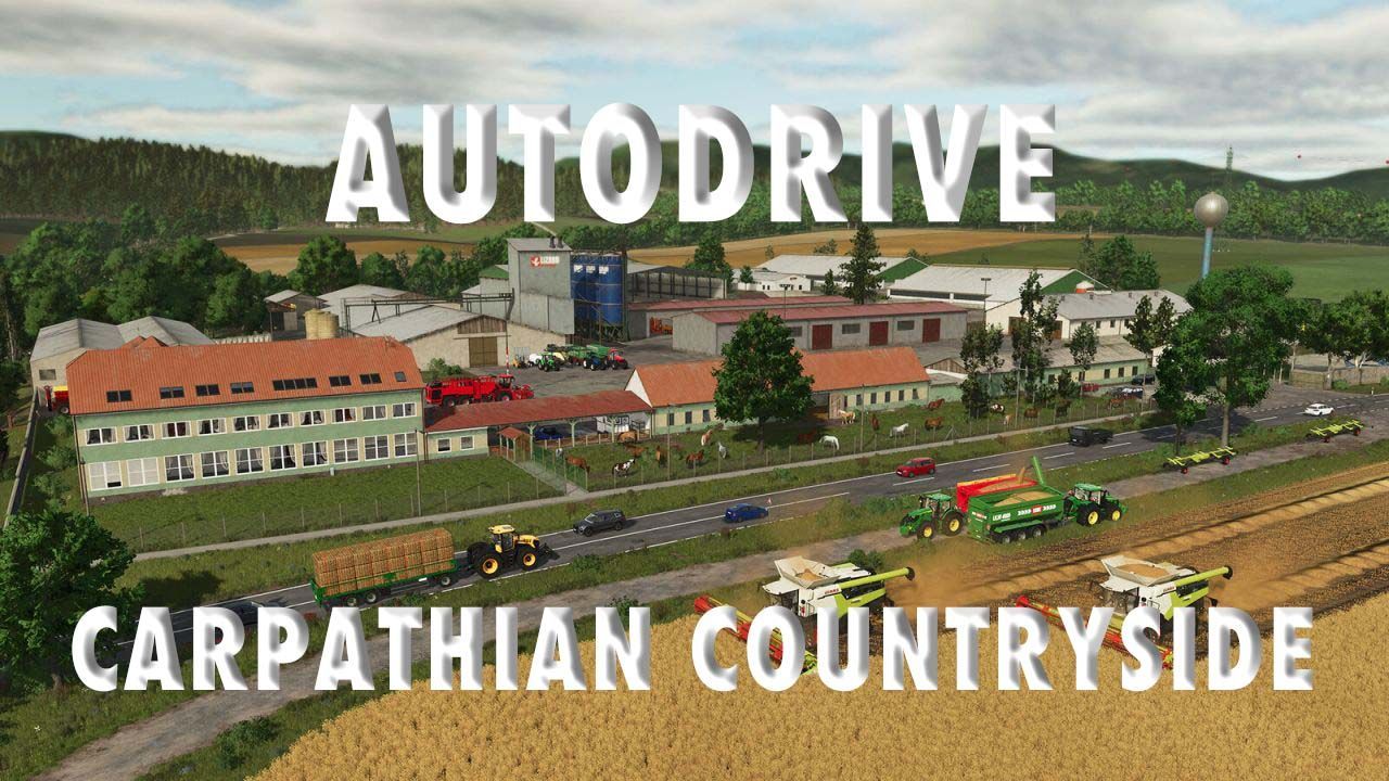 Updated AutoDrive Carpathian Countryside for FS25 — Accurate Routes and New Products