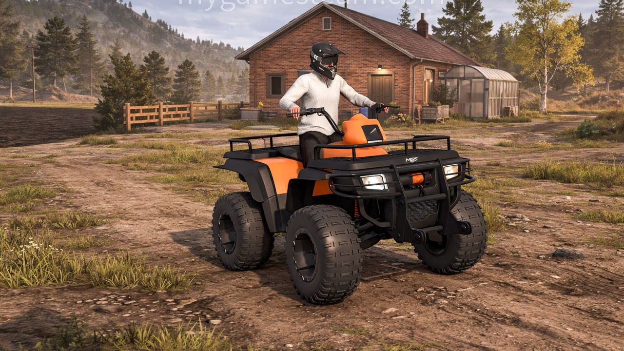 Efficient ATV Quad Bike with Snow Plow for Farming Simulator 25