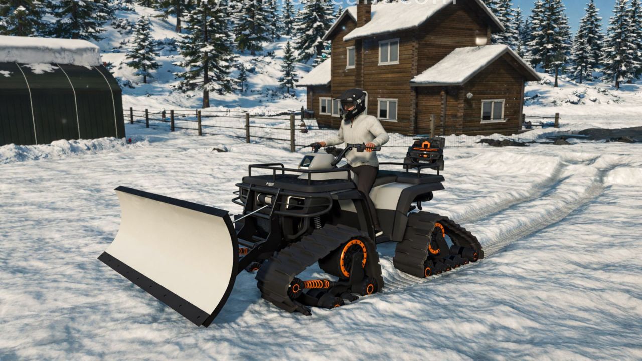 Effektives ATV Quad Bike mit Schneepflug für Farming Simulator 25