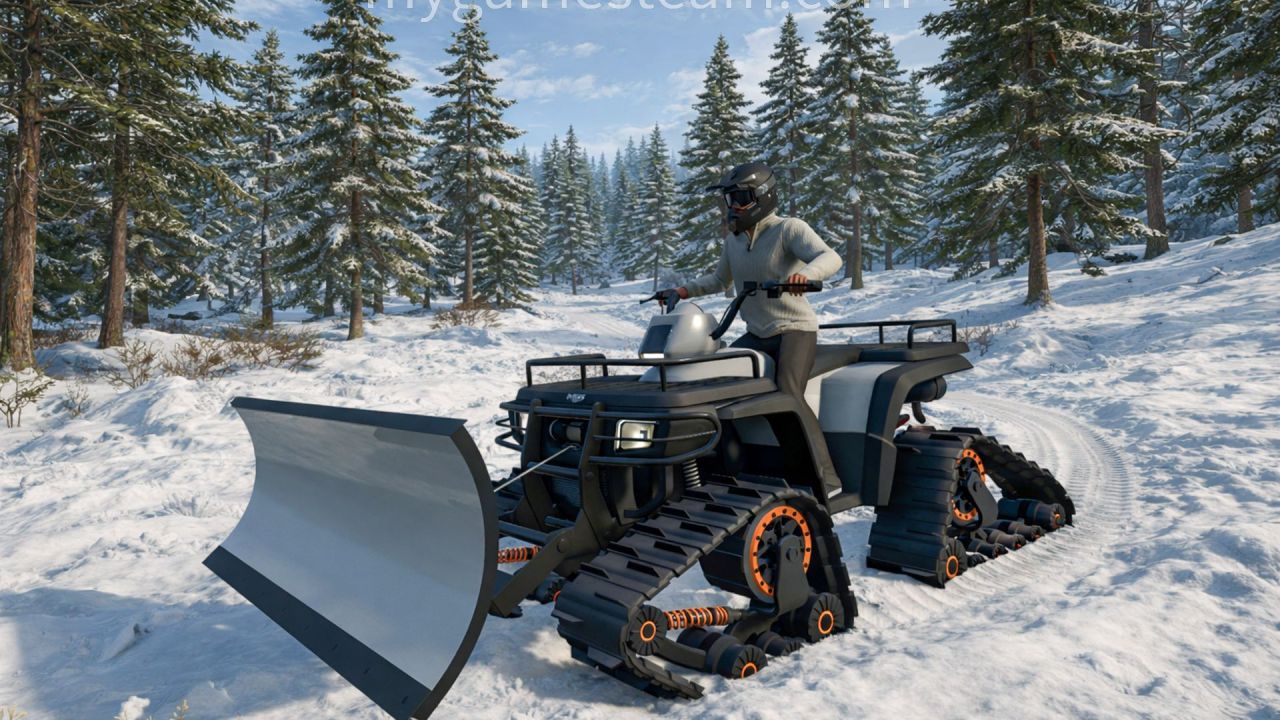 Effektives ATV Quad Bike mit Schneepflug für Farming Simulator 25