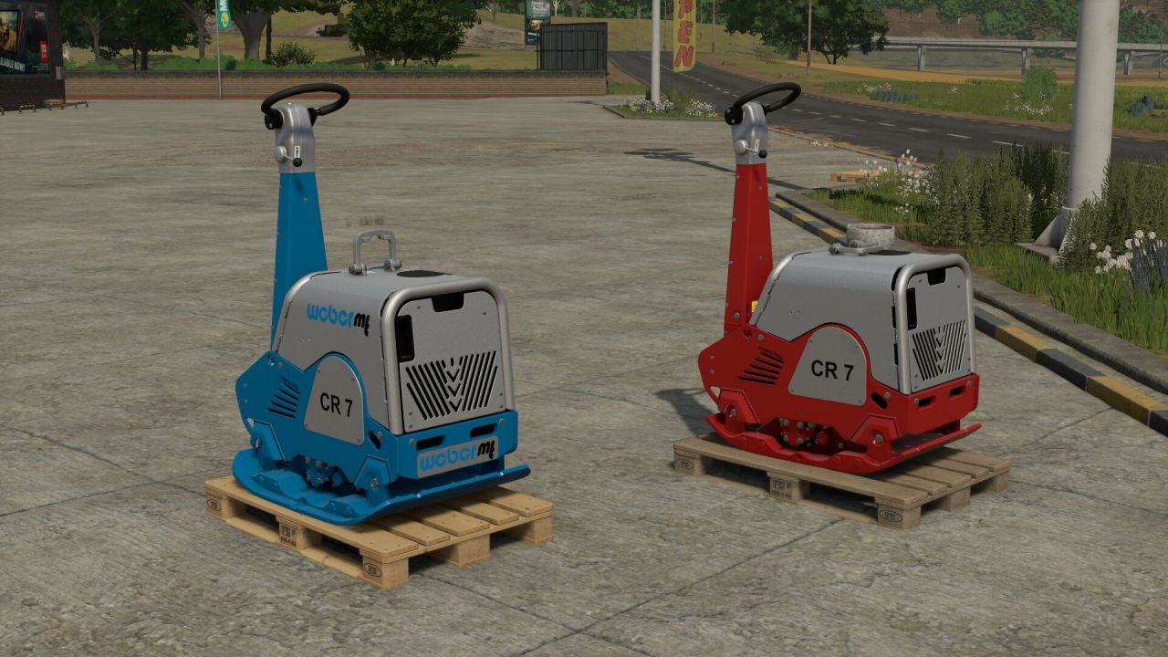Efficient Weber CR7 Plate Compactor with TerraFarm for Farming Simulator 25