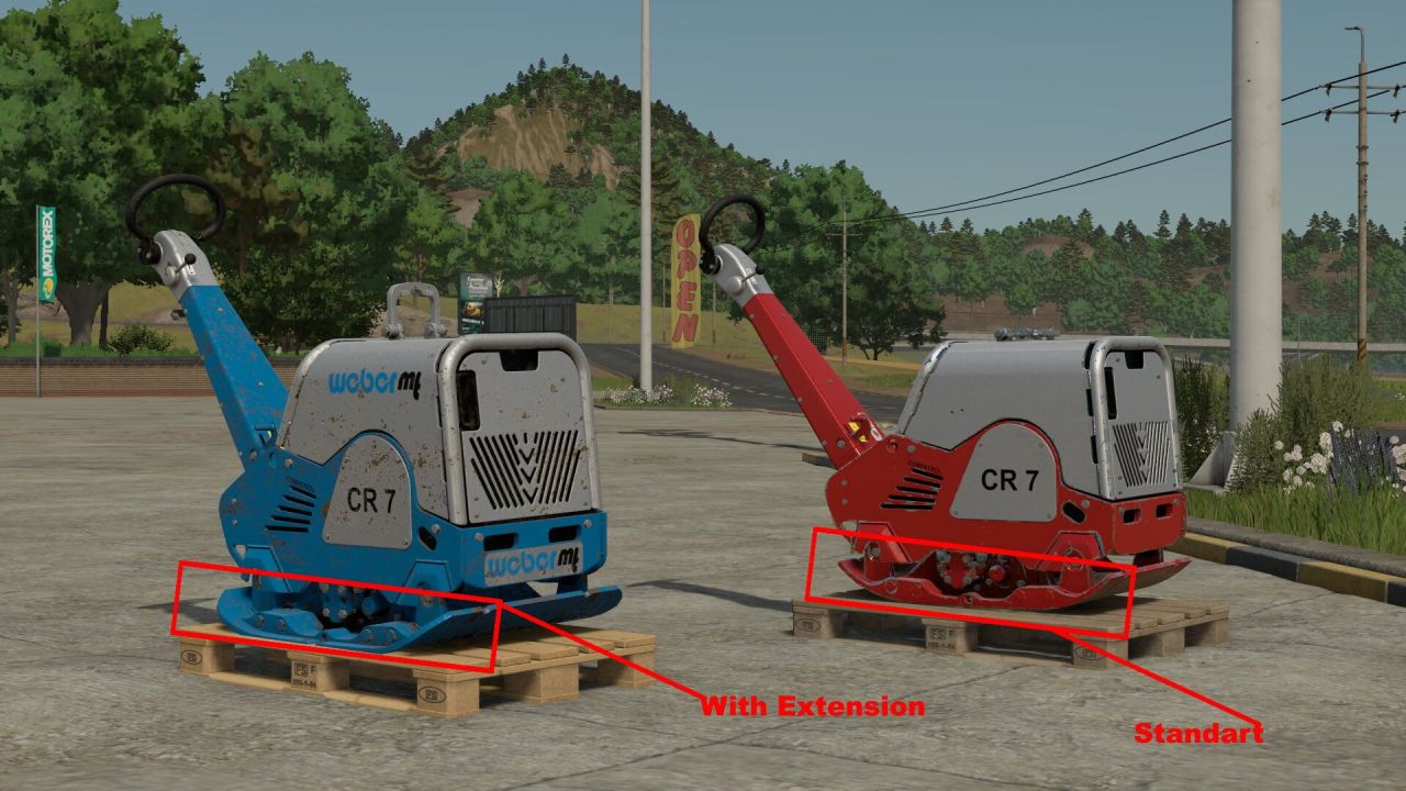 Efficient Weber CR7 Plate Compactor with TerraFarm for Farming Simulator 25