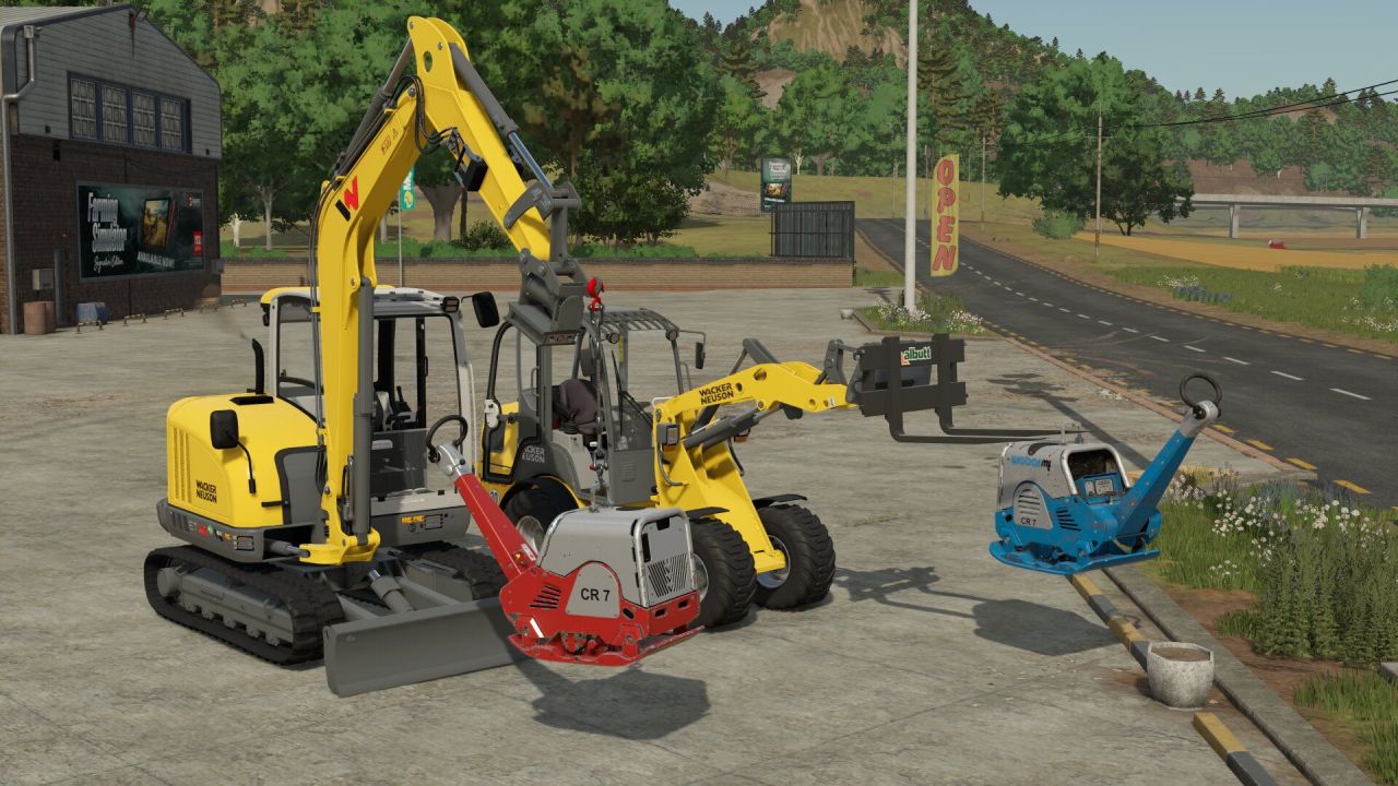 Efficient Weber CR7 Plate Compactor with TerraFarm for Farming Simulator 25