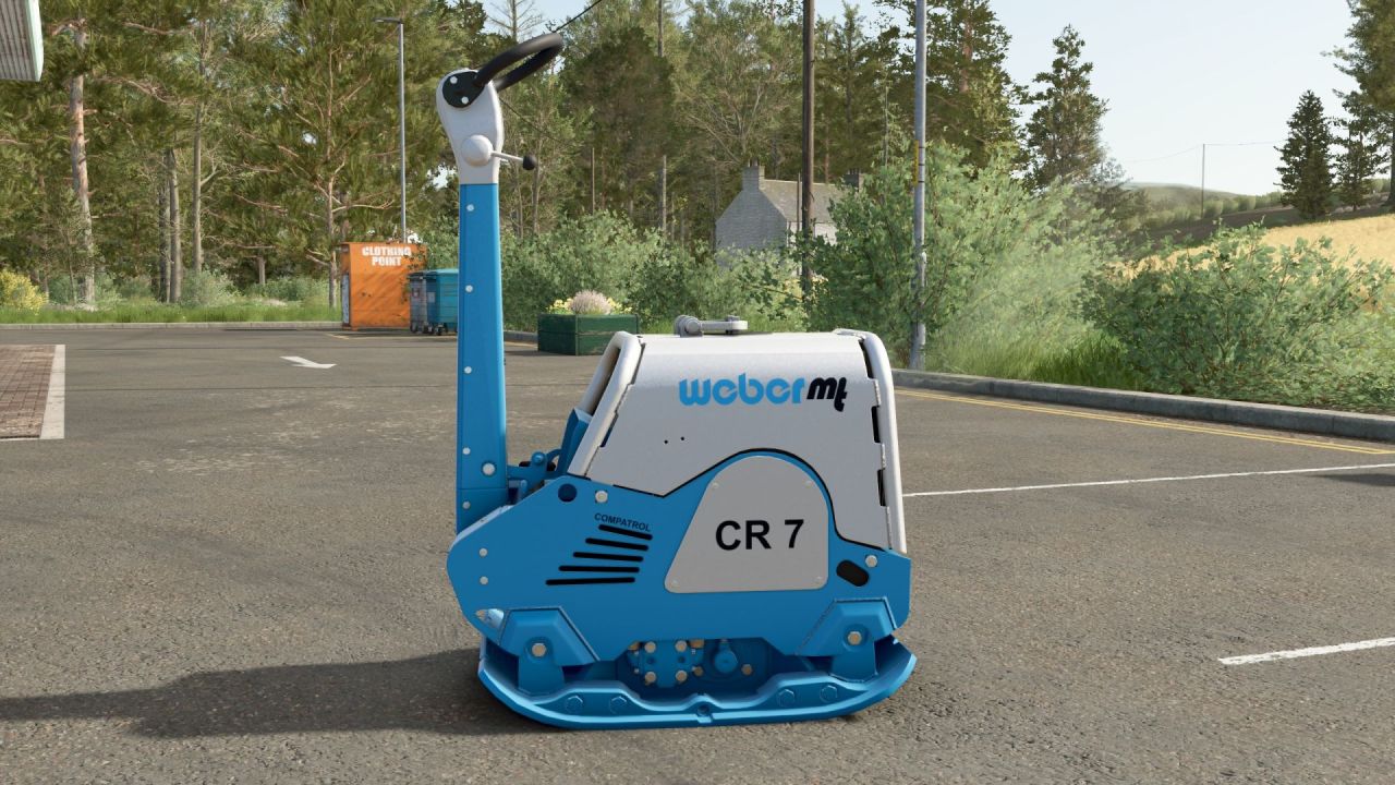Efficient Weber CR7 Plate Compactor with TerraFarm for Farming Simulator 25