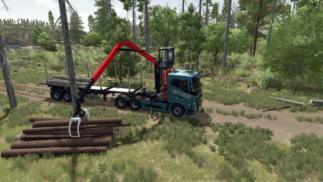 Ефективний Кран-маніпулятор Palfinger Universal L-Crane Pack для Volvo FH16 у Farming Simulator 25
