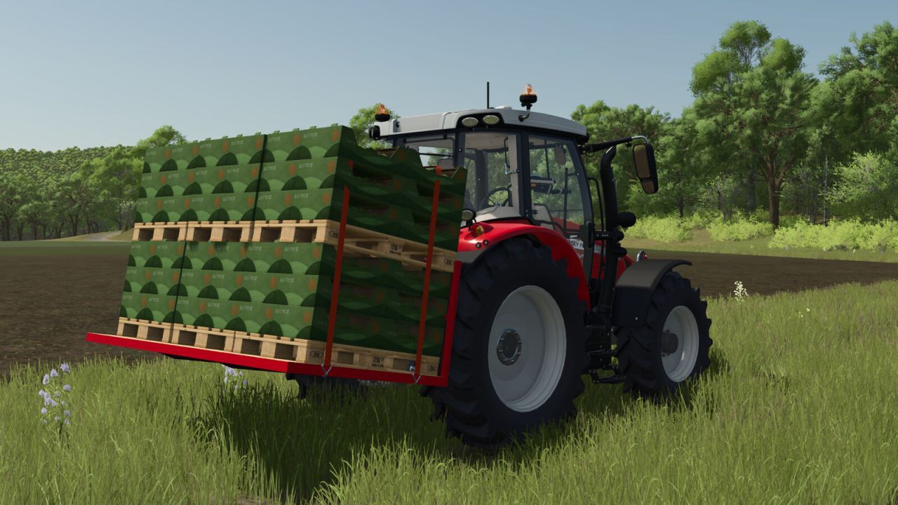 Universal Platform for FS25 — Quick Transport of Pallets and Bales