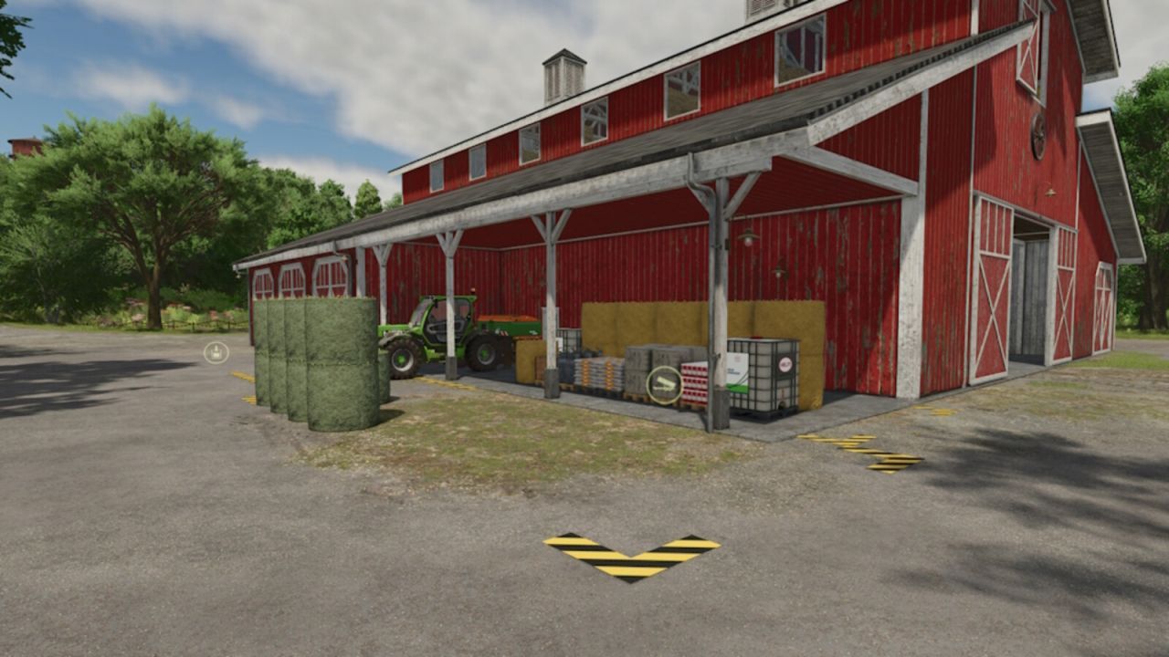 Universelles Addable Triggers Mod für FS25 — Belebte Leere Gebäude auf der Farm