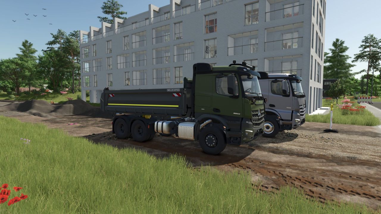 Effektiver Meiller Tipper Swap Body — Kipp-Swap-Aufbau für Lkw in Farming Simulator 25