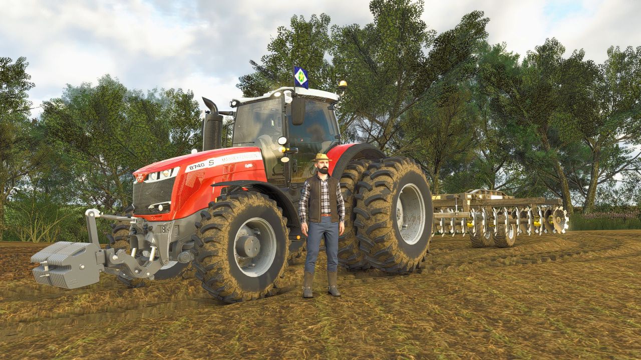 Leistungsstarker Traktor Massey Ferguson 8700S South America Series für Farming Simulator 25