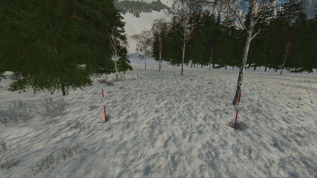Realistic Swedish Snow Pole — Guiding Posts for Winter Roads in FS25