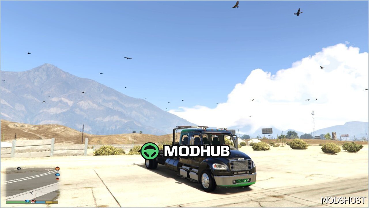 Freightliner M2 Flatbed ADD GTA 5 Vehicle Mod