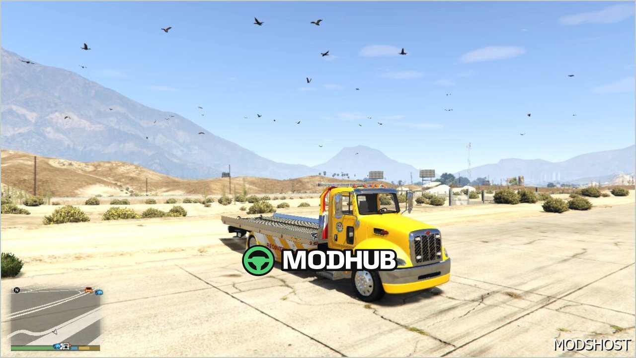 Szczegółowy i realistyczny Peterbilt 337 Flatbed TOW Truck