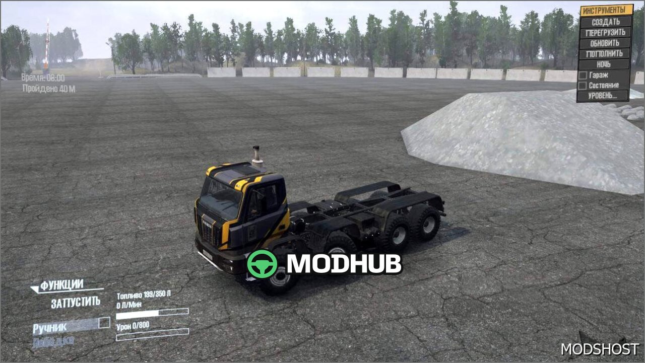 Mod ciężarówki Padera STD4 MudRunner – niezawodny i potężny