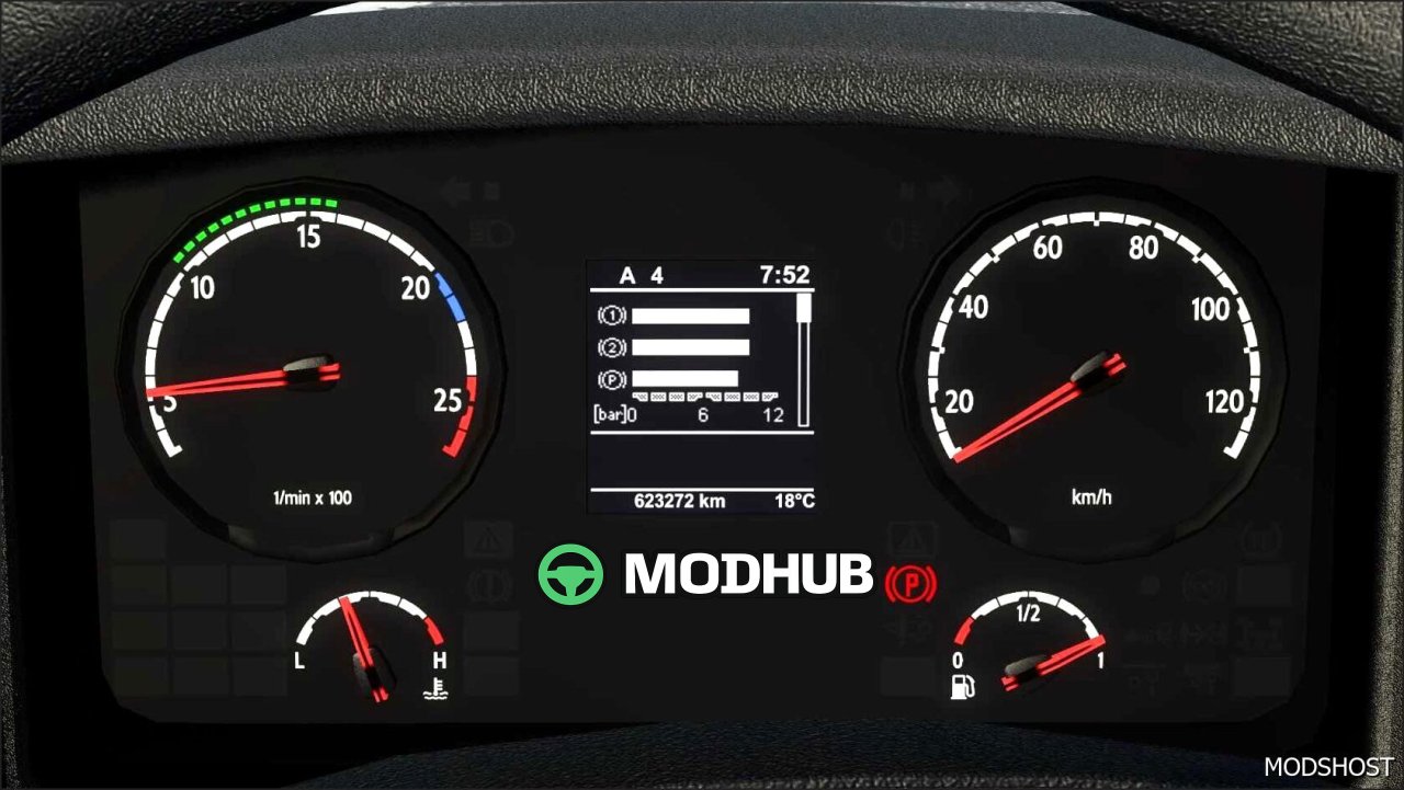 Scania OLD Panel Realistic Dashboard Computer 1.58 - Stunning Part