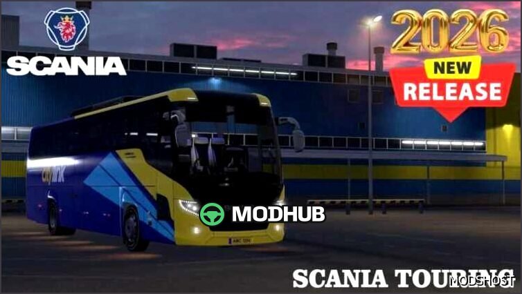 Scania Touring 4×2 EU 1.58 - Imponujący mod autobusu