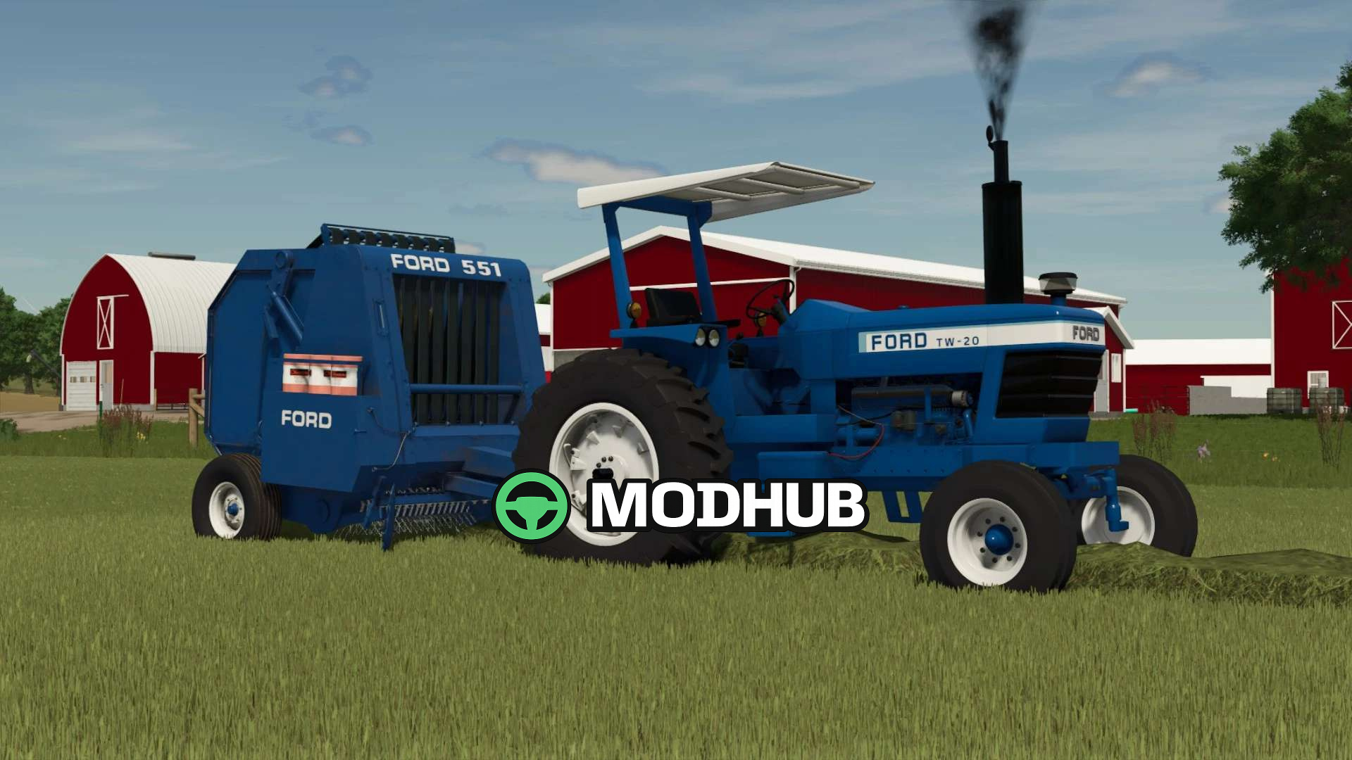 Мод на Тюкові прес-підбирачі Ford 551 Baler для Фермер Симулятор 25