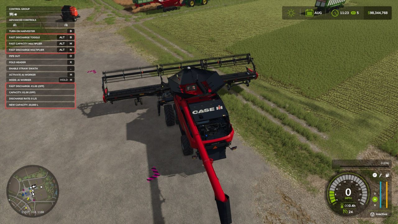 Mod Szybkie Wydanie i Zwiększenie Pojemności dla Farming Simulator 25