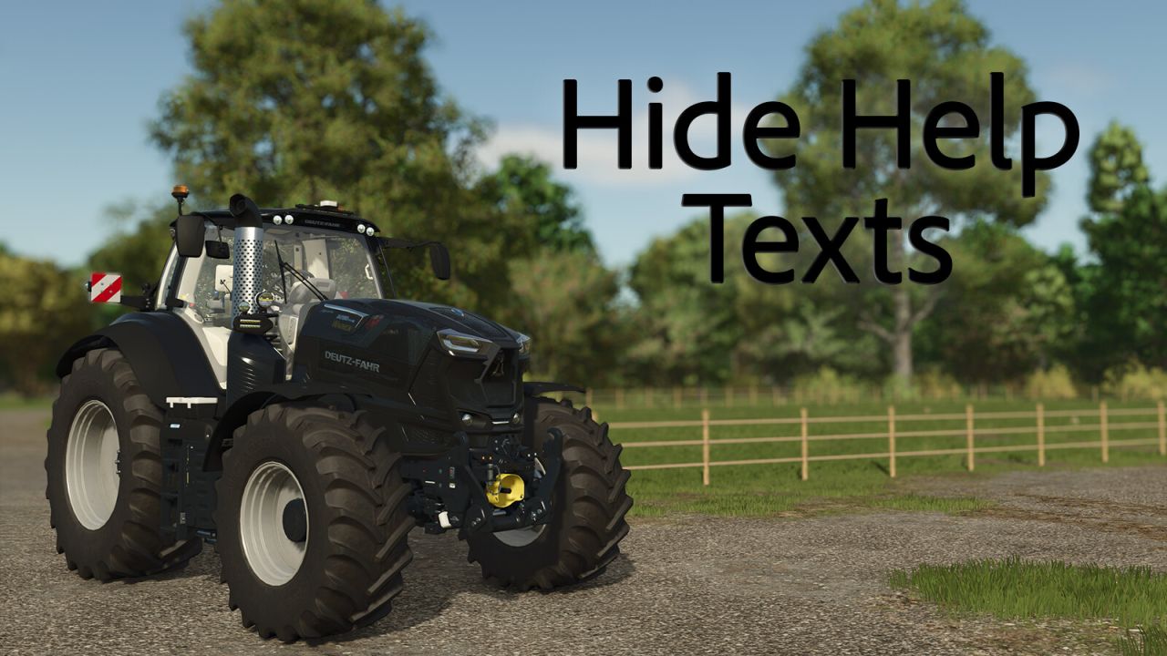 Mod Ukryj Teksty Pomocy dla Farming Simulator 25