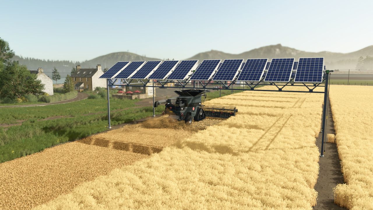 Мод на підняті сонячні панелі для Farming Simulator 25