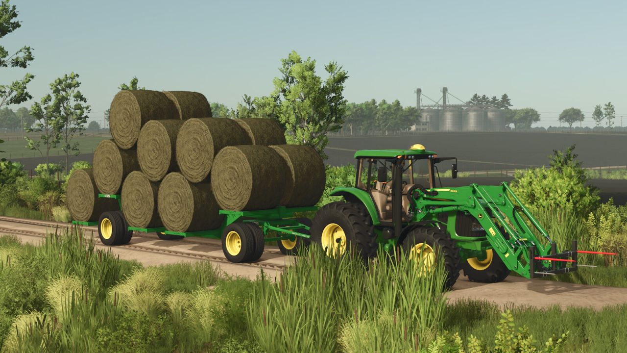 Мод Причіп для транспортування круглих тюків із автозавантаженням Lizard RBT-16 для Farming Simulator 25