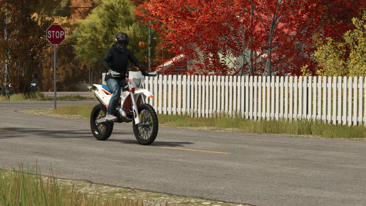 Мод KTM 350 EXC-F для Farming Simulator 25 - Скріншоти