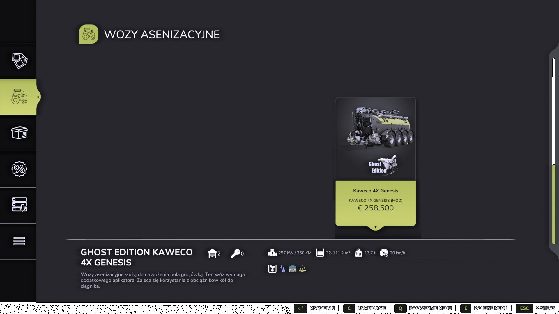 Kaweco 4X Genesis Güllefass Mod für Farming Simulator 25