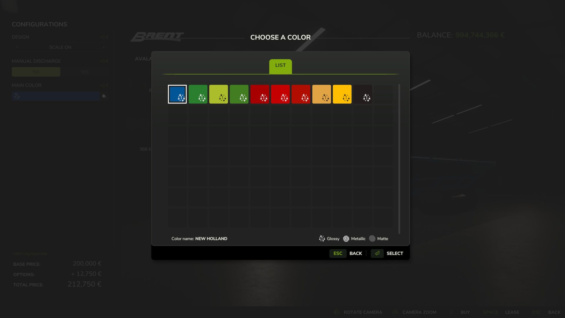 Мод на зерновий перевантажувальний причіп Brent Avalanche 2596 для Farming Simulator 25