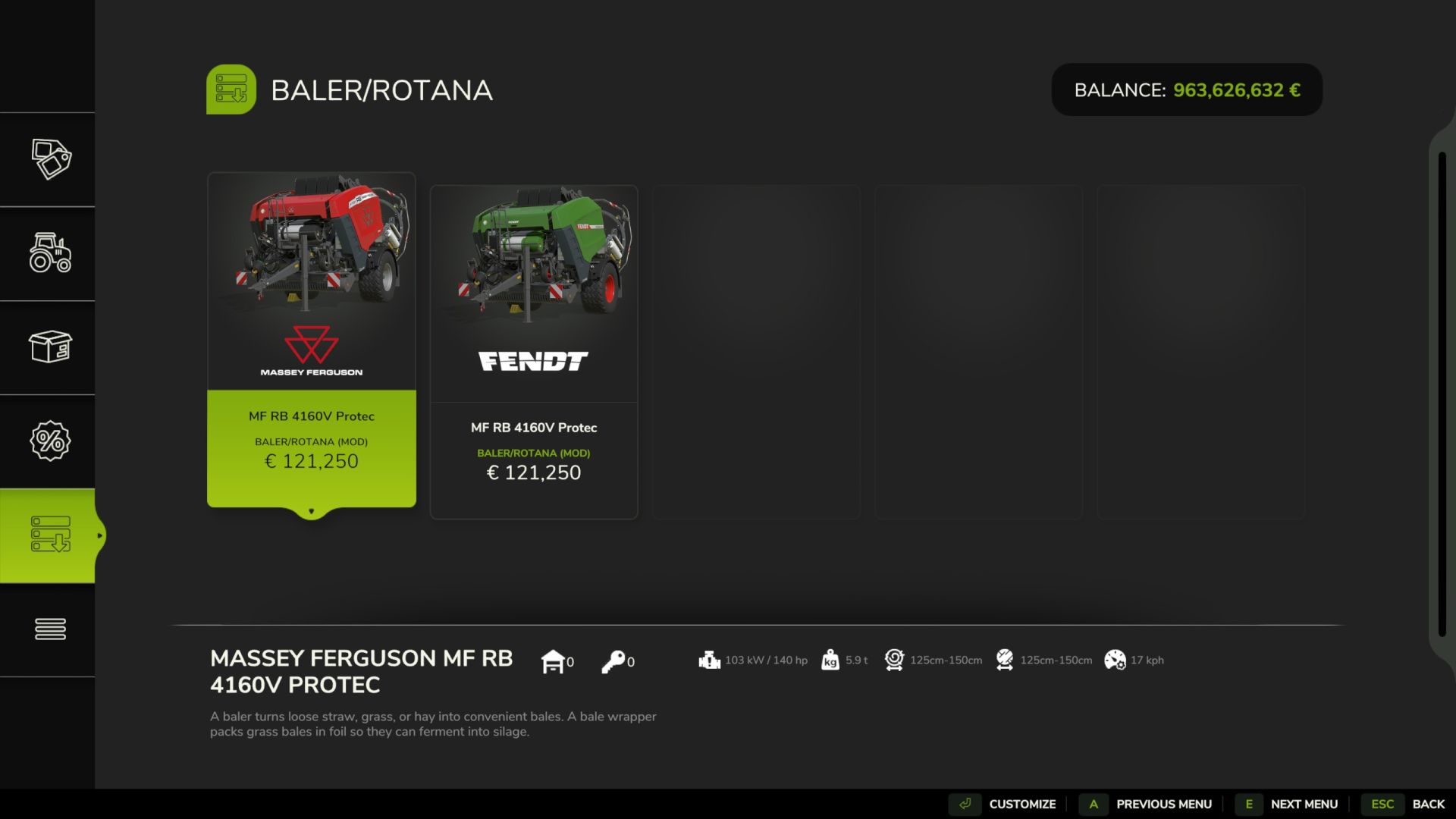 Fendt Rotana з камерою для Farming Simulator 25