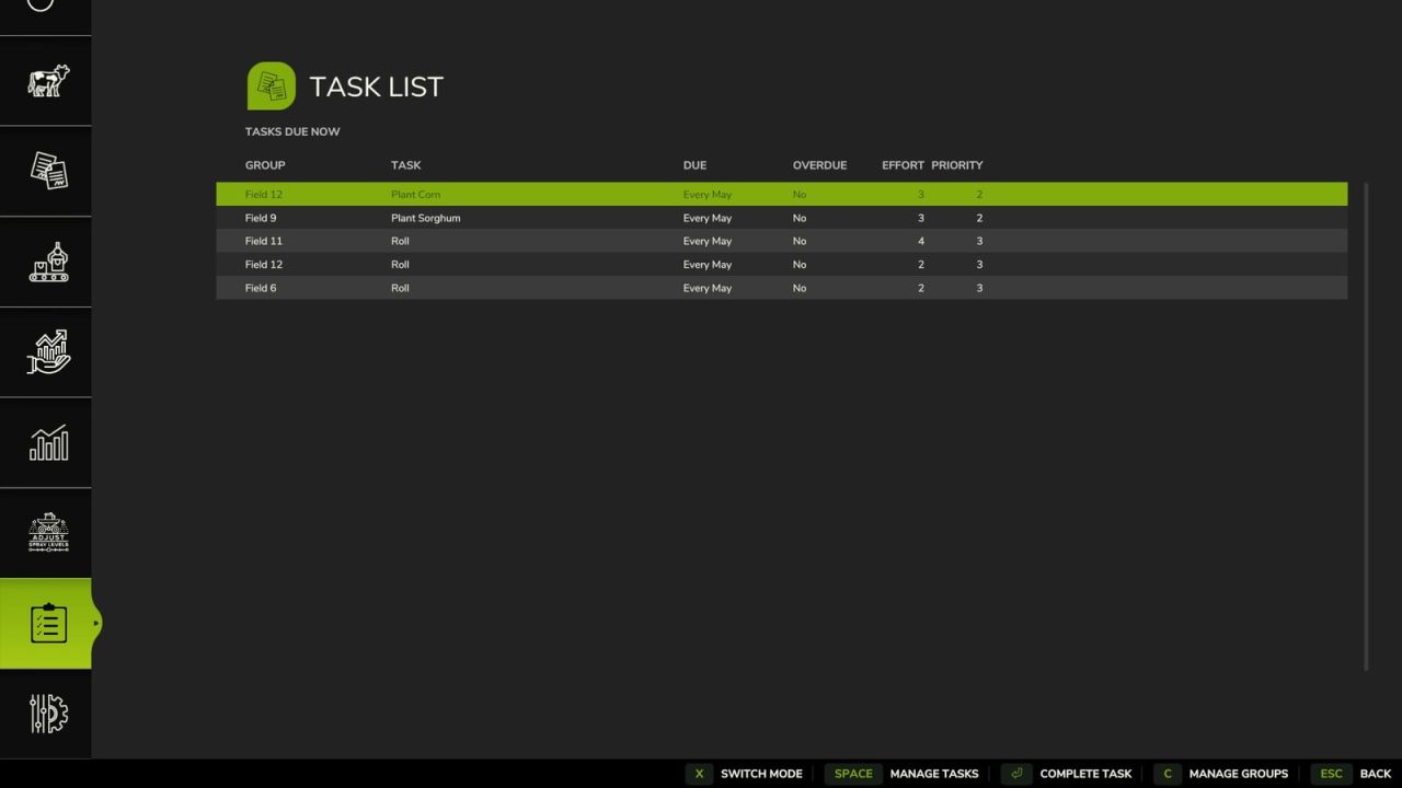Mod „Lista zadań” dla Farming Simulator 25